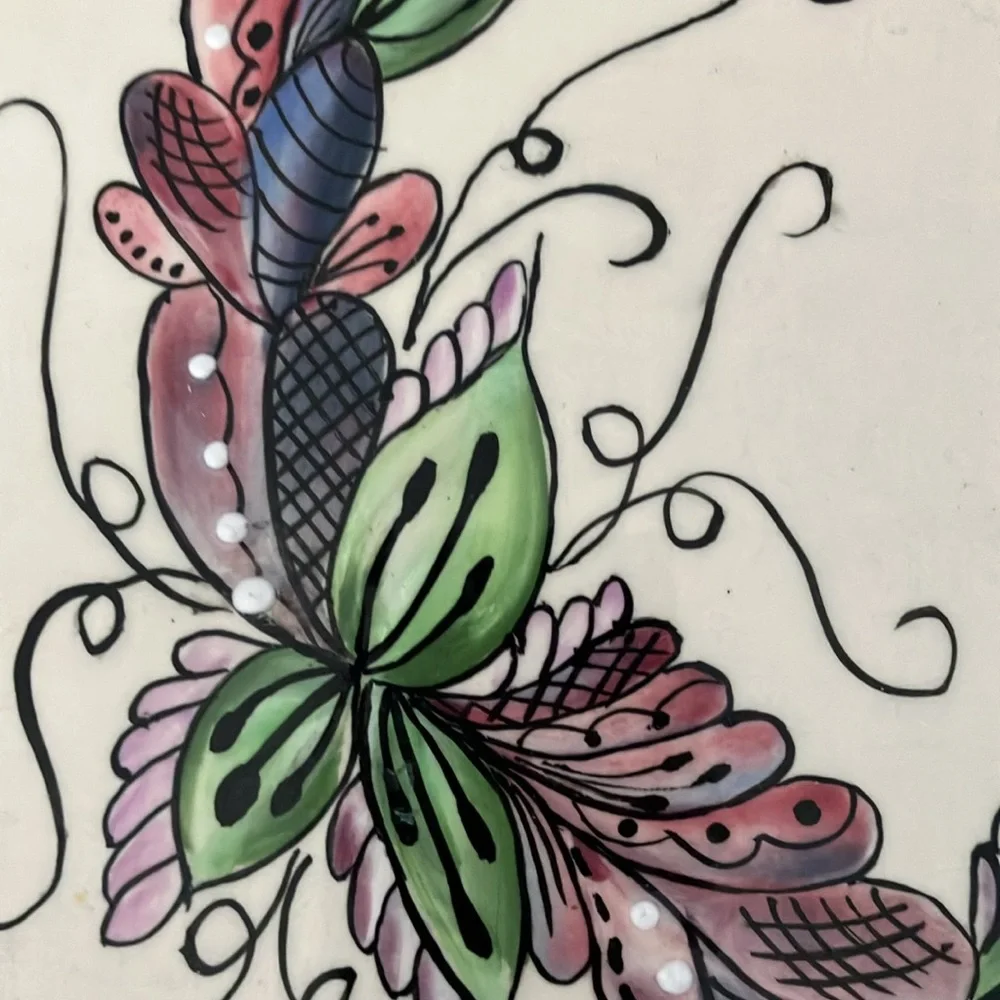 Painted tile - Picture 7 of 8